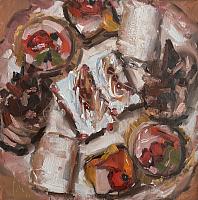 Friedel Anderson, GebaIck, 2020, OelLw, 30x30 cm